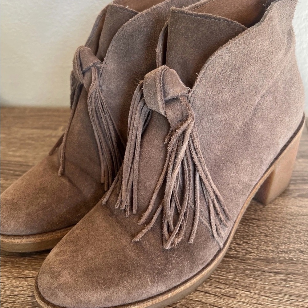 UGG Women's Corin Ankle Boots Mouse Grey Suede Heels 1018642 Sz 8